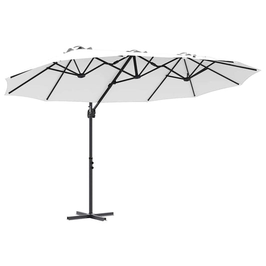 Garten-Kantilever-Pergola Sandfarbe 372 x 198 x 243 cm