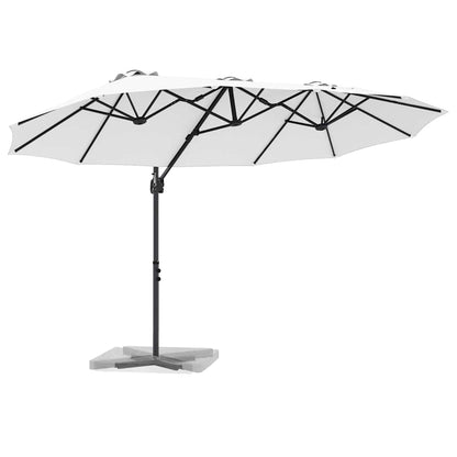 Garten-Kantilever-Pergola Sandfarbe 372 x 198 x 243 cm