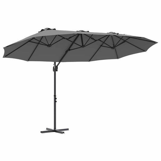 Garten-Kantilever-Pergola Anthrazit 372 x 198 x 243 cm