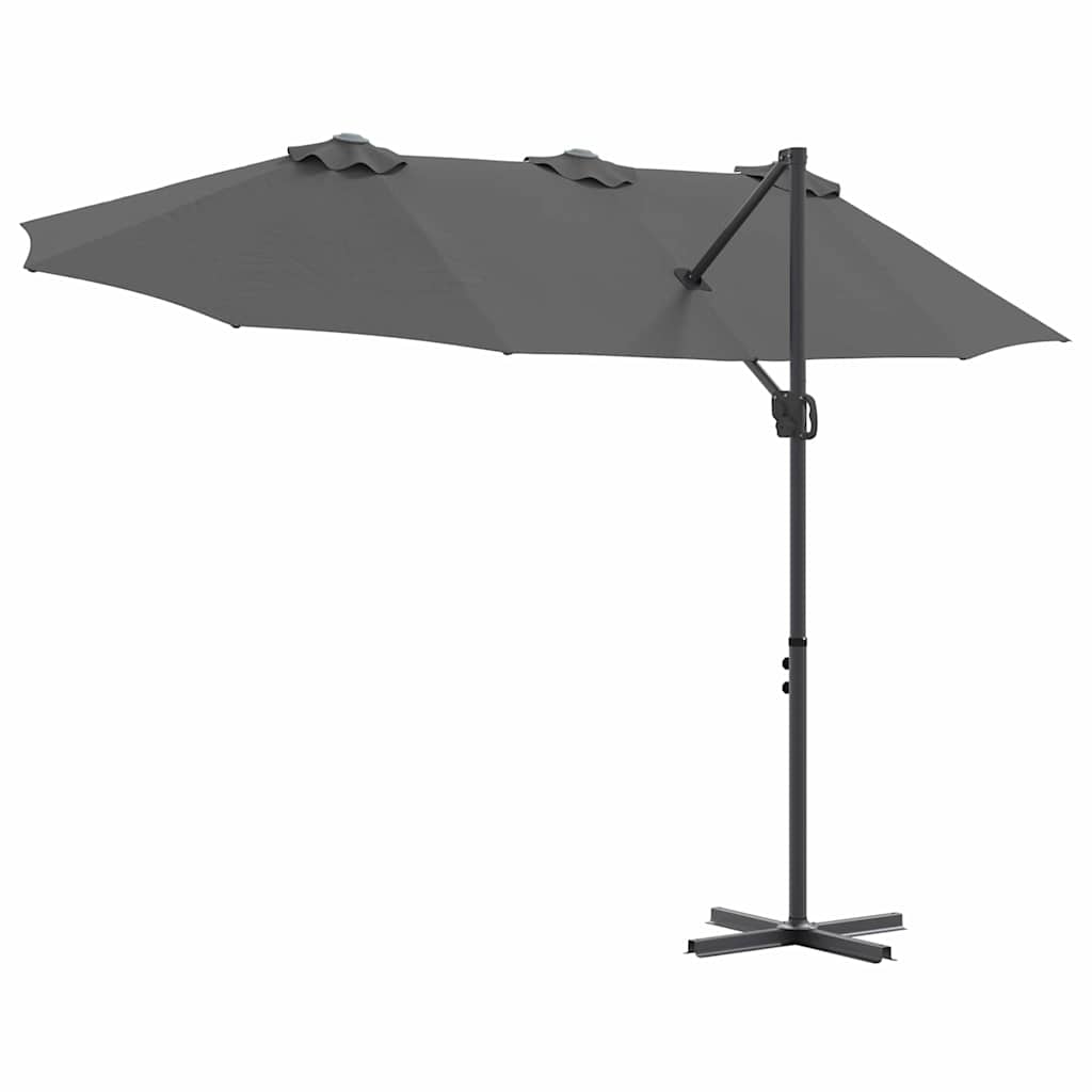 Garten-Kantilever-Pergola Anthrazit 372 x 198 x 243 cm
