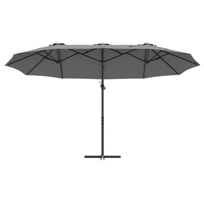 Garten-Kantilever-Pergola Anthrazit 372 x 198 x 243 cm