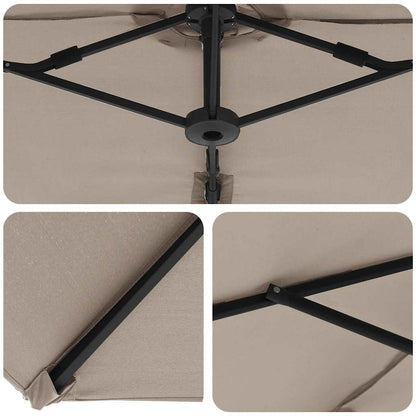 Garten-Kantilever-Pergola Taupe 372 x 198 x 243 cm