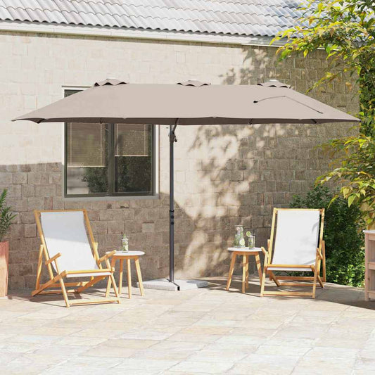 Garten-Kantilever-Pergola Taupe 372 x 198 x 243 cm