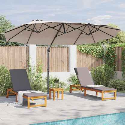 Garten-Kantilever-Pergola Taupe 372 x 198 x 243 cm