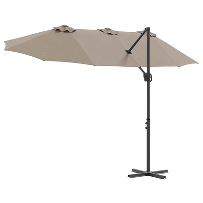 Garten-Kantilever-Pergola Taupe 372 x 198 x 243 cm