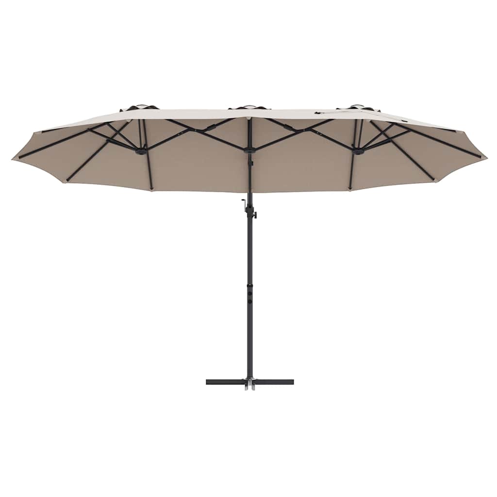 Garten-Kantilever-Pergola Taupe 372 x 198 x 243 cm