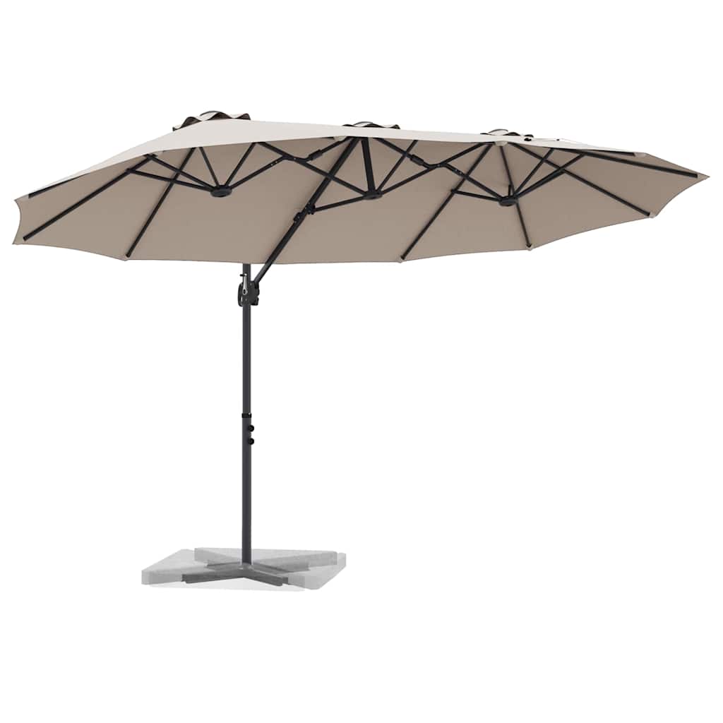 Garten-Kantilever-Pergola Taupe 372 x 198 x 243 cm