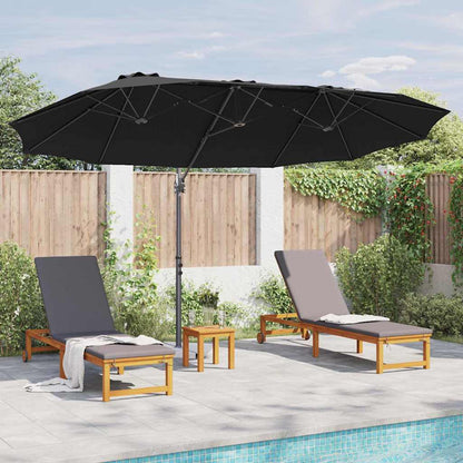 Garten-Kantilever-Pergola Schwarz 372 x 198 x 243 cm