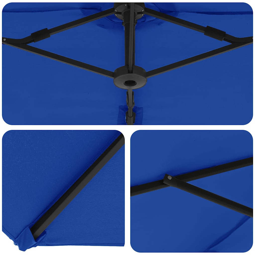 Garten-Kantilever-Pergola Azurblau 372 x 198 x 243 cm