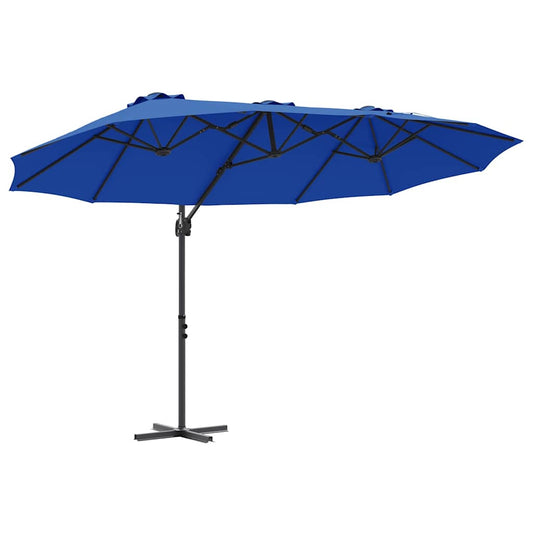 Garten-Kantilever-Pergola Azurblau 372 x 198 x 243 cm