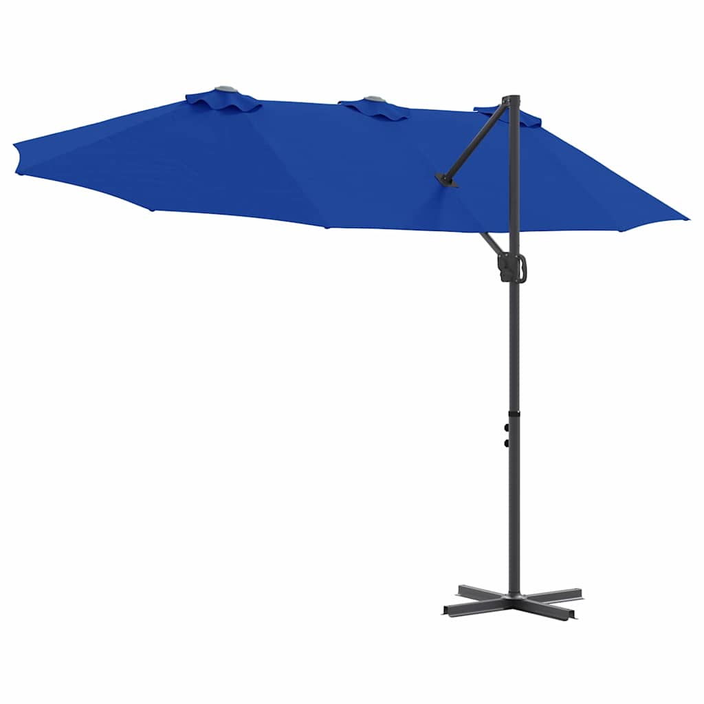 Garten-Kantilever-Pergola Azurblau 372 x 198 x 243 cm