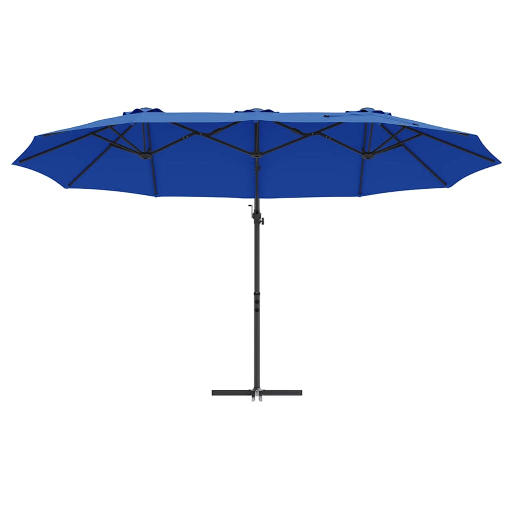 Garten-Kantilever-Pergola Azurblau 372 x 198 x 243 cm