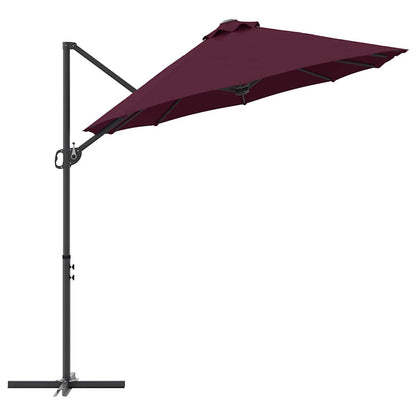 Garten-Kantilever-Pergola Bordeauxrot 372 x 198 x 243 cm