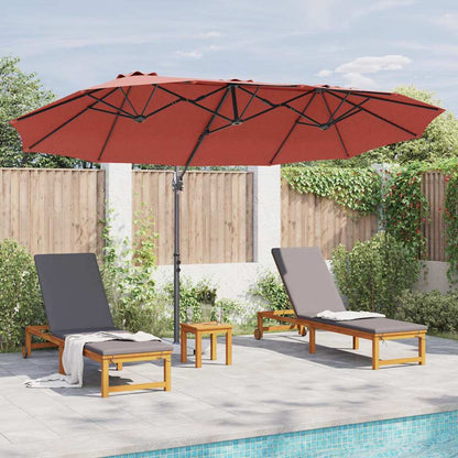 Garten-Kantilever-Pergola Terrakotta 372 x 198 x 243 cm