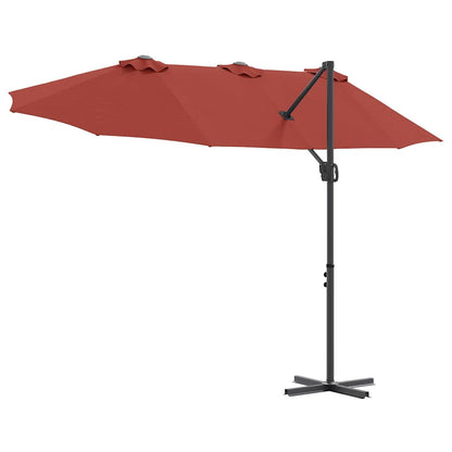 Garten-Kantilever-Pergola Terrakotta 372 x 198 x 243 cm