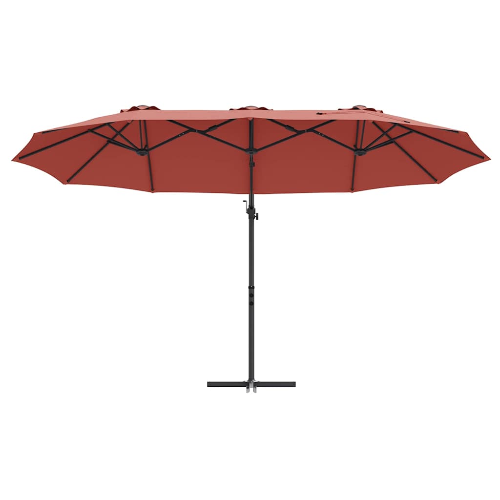 Garten-Kantilever-Pergola Terrakotta 372 x 198 x 243 cm