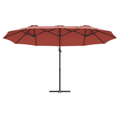 Garten-Kantilever-Pergola Terrakotta 372 x 198 x 243 cm