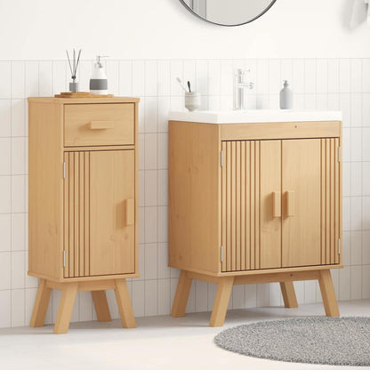 Badezimmermöbelset mit Speicher 2 pcs Braun 114 x 43 x 73.5 cm
