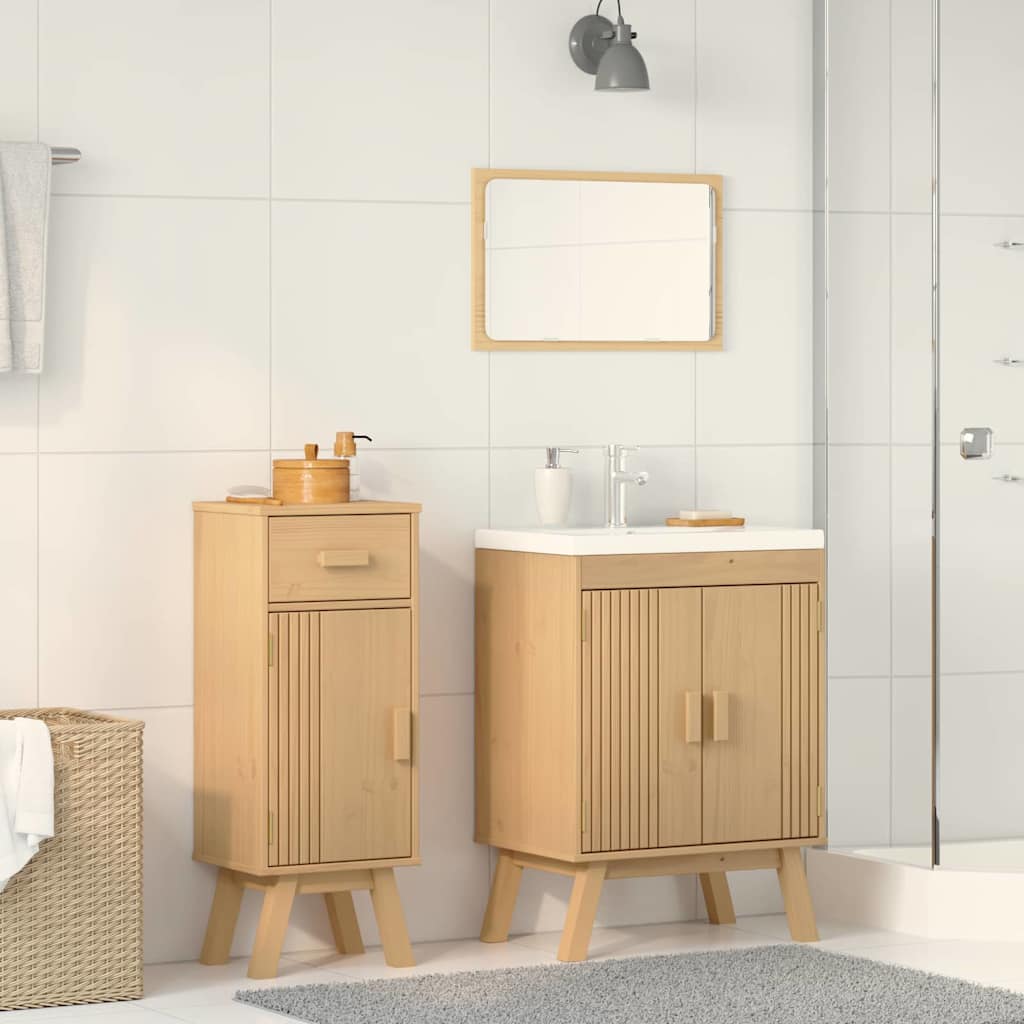 Badezimmermöbelset mit Speicher 2 pcs Braun 114 x 43 x 73.5 cm