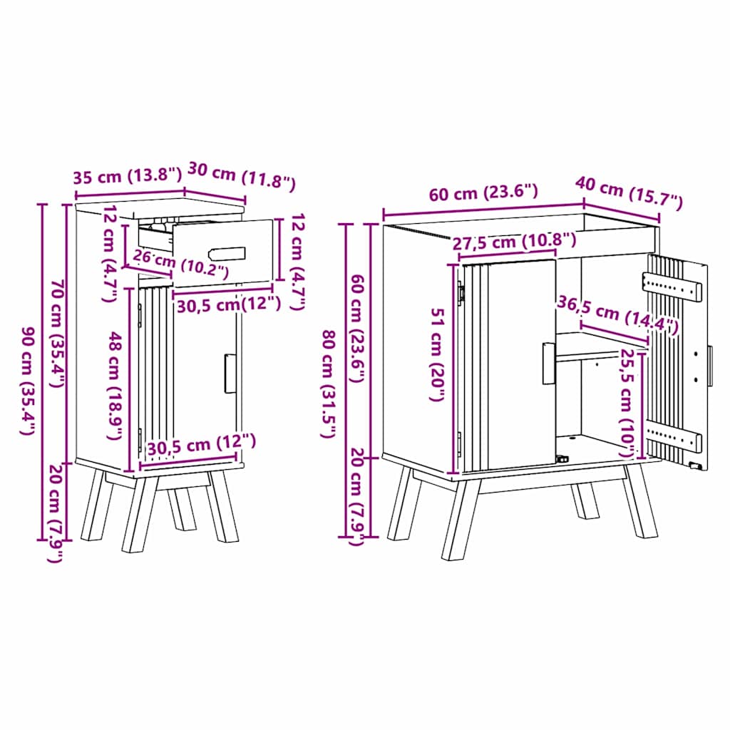 Badezimmermöbelset mit Speicher 2 pcs Braun 114 x 43 x 73.5 cm