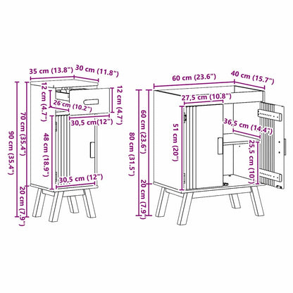 Badezimmermöbelset mit Speicher 2 pcs Braun 114 x 43 x 73.5 cm