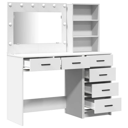 Schminktisch mit Regal Weiß 78,5 x 41 x 135 cm Holzwerkstoff