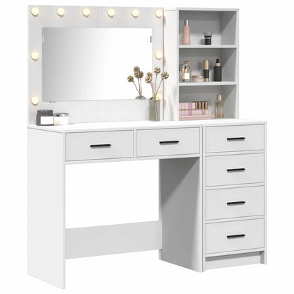 Schminktisch mit Regal Weiß 78,5 x 41 x 135 cm Holzwerkstoff