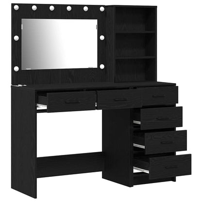 Schminktisch mit Regal Schwarz 78,5 x 41 x 135 cm Holzwerkstoff