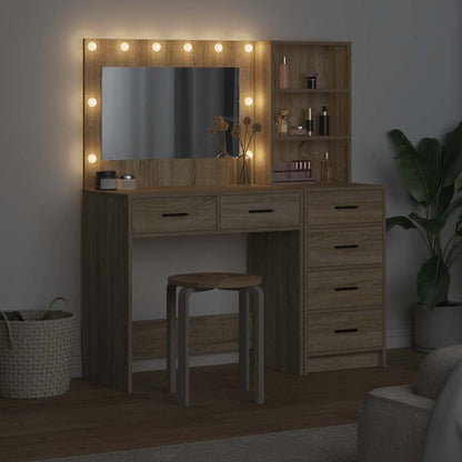 Schminktisch mit Regal Braun 78,5 x 41 x 135 cm Holzwerkstoff