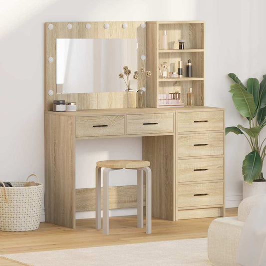 Schminktisch mit Regal Braun 78,5 x 41 x 135 cm Holzwerkstoff