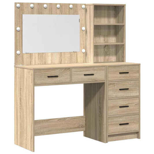 Schminktisch mit Regal Braun 78,5 x 41 x 135 cm Holzwerkstoff