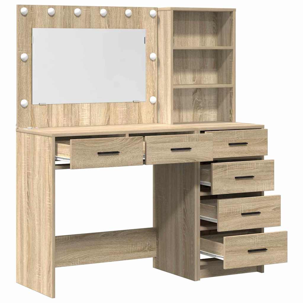 Schminktisch mit Regal Braun 78,5 x 41 x 135 cm Holzwerkstoff