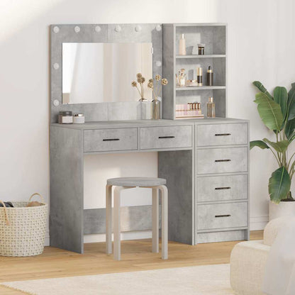Schminktisch mit Regal Grau 78,5 x 41 x 135 cm Holzwerkstoff