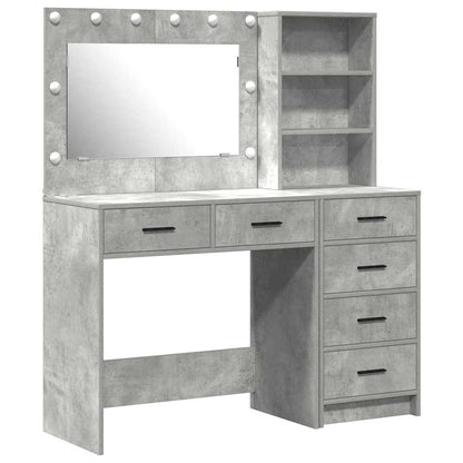Schminktisch mit Regal Grau 78,5 x 41 x 135 cm Holzwerkstoff
