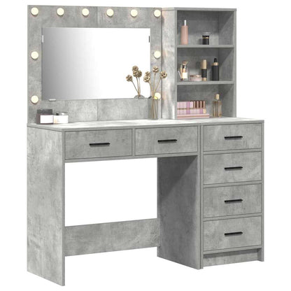 Schminktisch mit Regal Grau 78,5 x 41 x 135 cm Holzwerkstoff