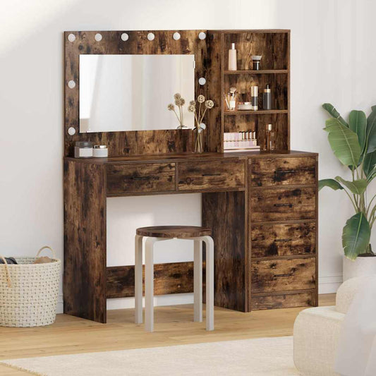 Schminktisch mit Regal Braun 78,5 x 41 x 135 cm Holzwerkstoff