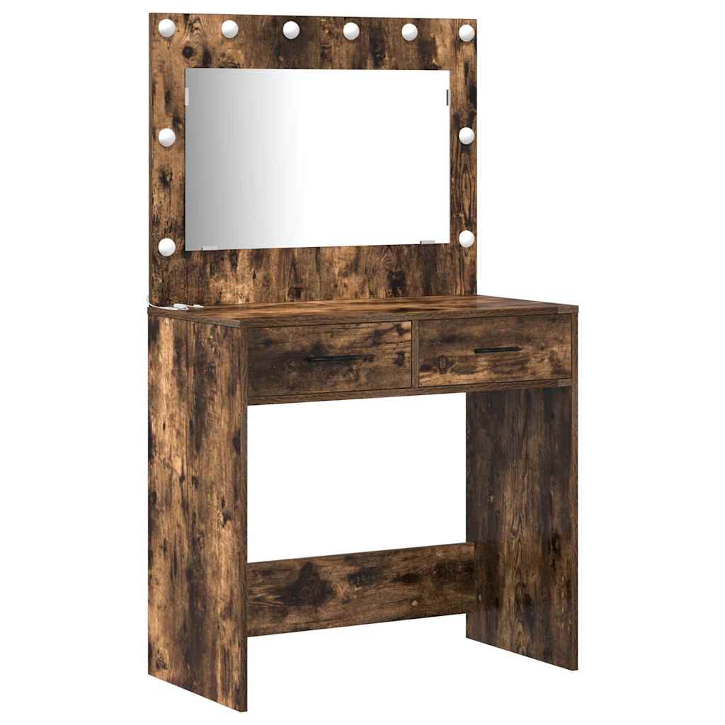 Schminktisch mit Regal Braun 78,5 x 41 x 135 cm Holzwerkstoff