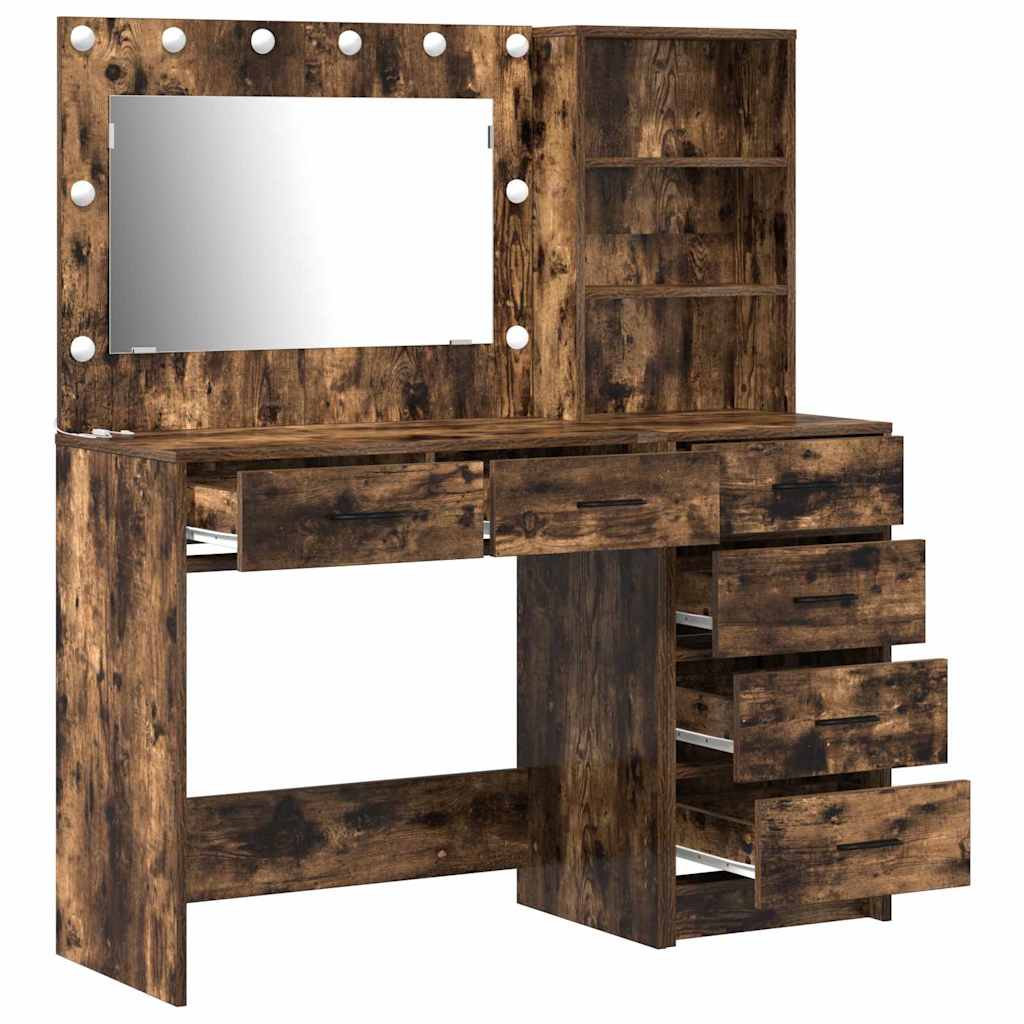 Schminktisch mit Regal Braun 78,5 x 41 x 135 cm Holzwerkstoff