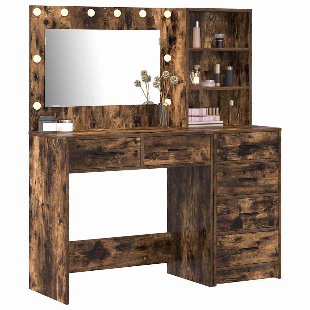 Schminktisch mit Regal Braun 78,5 x 41 x 135 cm Holzwerkstoff