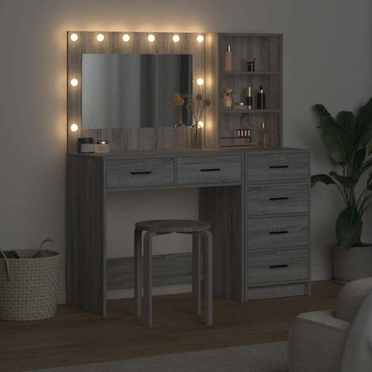 Schminktisch Hellgrau 78,5 x 41 x 135 cm Holzwerkstoff