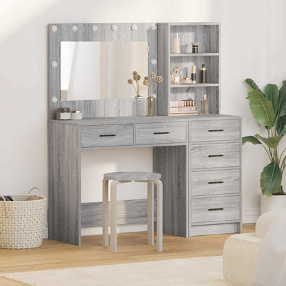 Schminktisch Hellgrau 78,5 x 41 x 135 cm Holzwerkstoff