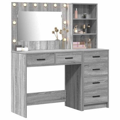 Schminktisch Hellgrau 78,5 x 41 x 135 cm Holzwerkstoff