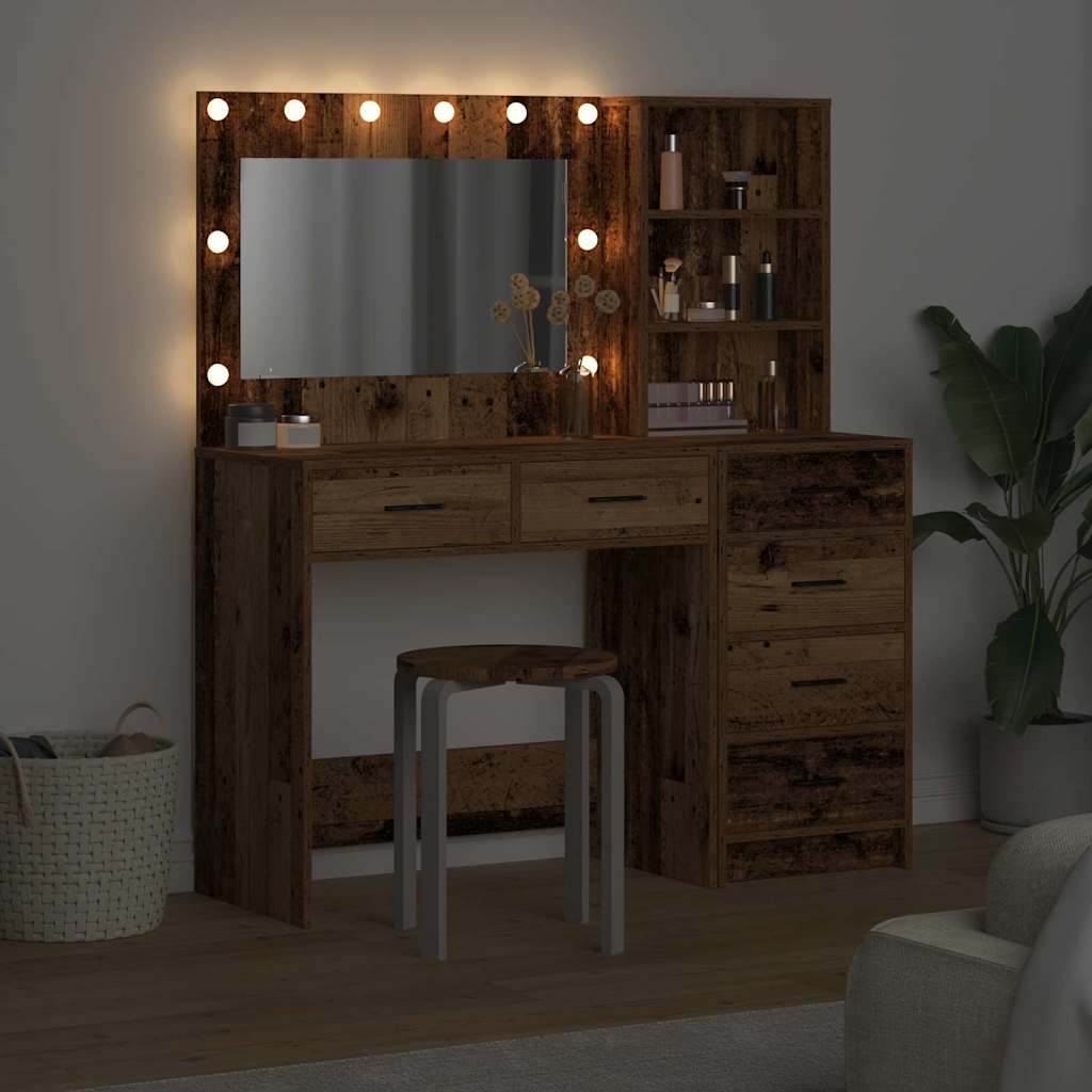 Schminktisch mit Regal Braun 78,5 x 41 x 135 cm Holzwerkstoff