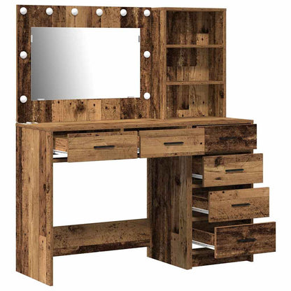 Schminktisch mit Regal Braun 78,5 x 41 x 135 cm Holzwerkstoff