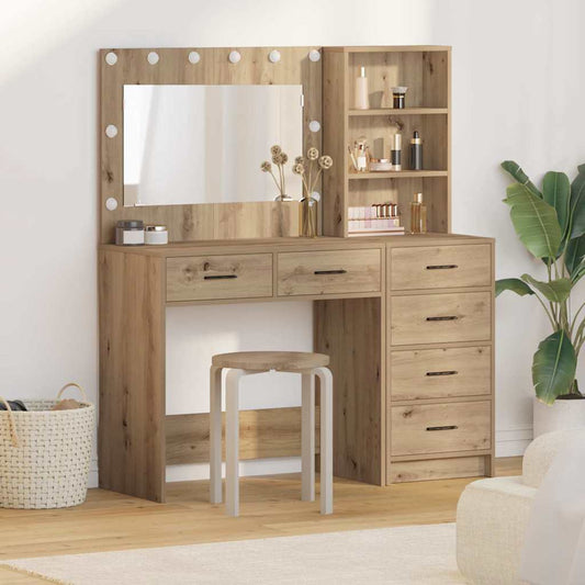 Schminktisch mit Regal Braun 78,5 x 41 x 135 cm Holzwerkstoff