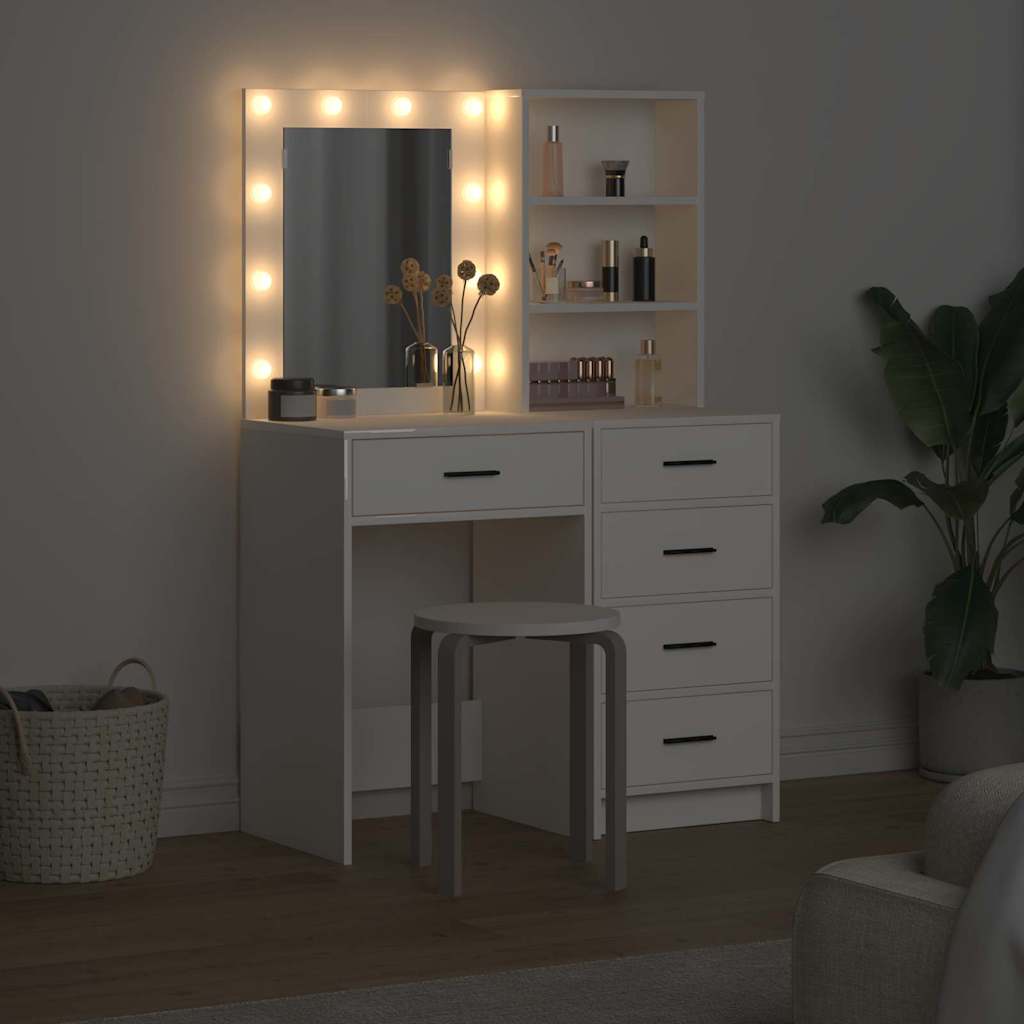 Schminktisch 2 pcs Weiß 50 x 41 x 135 cm Holzwerkstoff