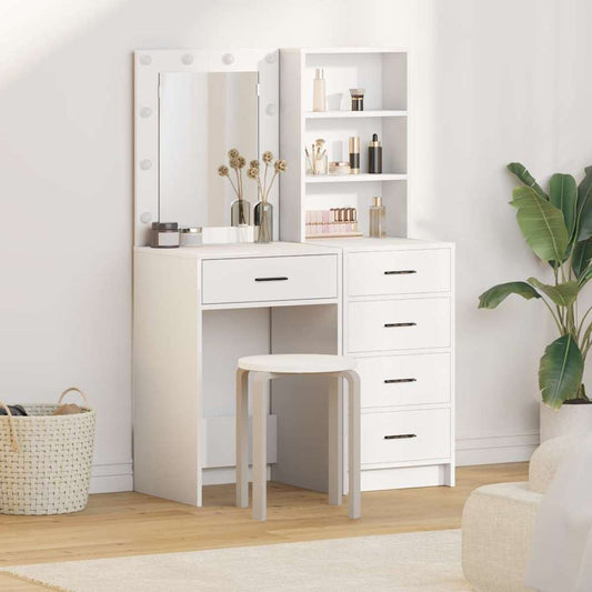 Schminktisch 2 pcs Weiß 50 x 41 x 135 cm Holzwerkstoff
