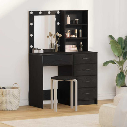 Schminktisch 2 pcs Schwarz 50 x 41 x 135 cm Holzwerkstoff