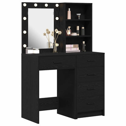 Schminktisch 2 pcs Schwarz 50 x 41 x 135 cm Holzwerkstoff