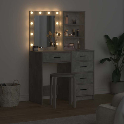 Schminktisch 2 pcs Grau 50 x 41 x 135 cm Holzwerkstoff